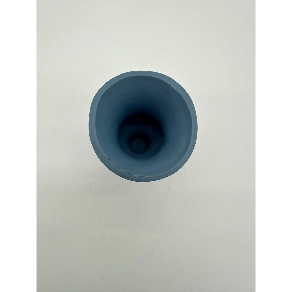 Wedgwood like Miniature Urn Vase Cameo Lady‎ Blue 3.5
